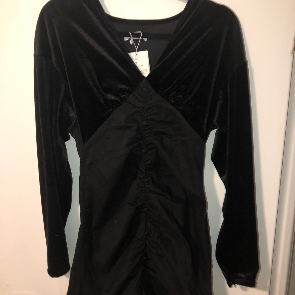 Low-Cut Ruched Dress